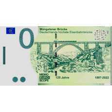 0 Euro biljet Müngstener Brücke - Deutschlands höchste Eisenbahnbrücke